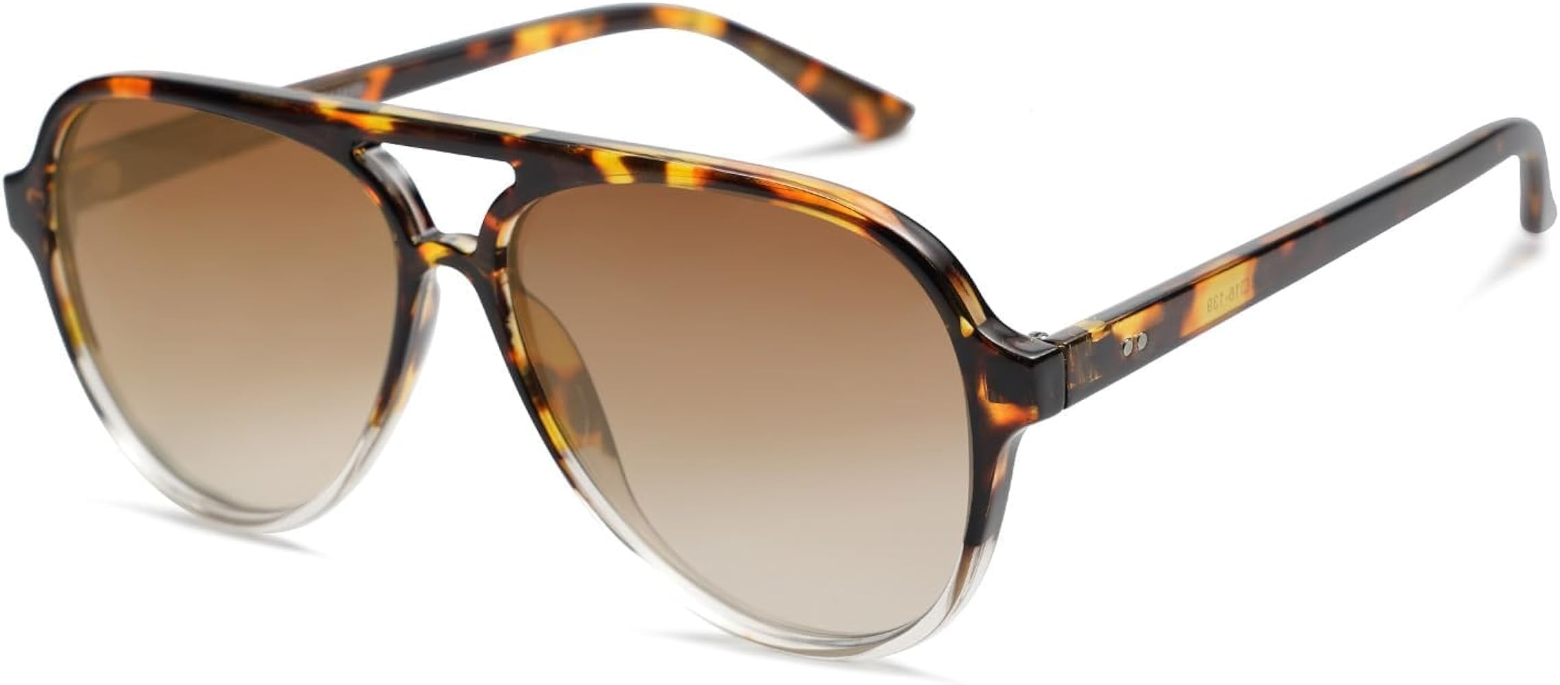 SOJOS Retro Polarized Aviator Sunglasses Womens Mens Classic Double Bridge Sun Glasses SJ2201 | Amazon (US)