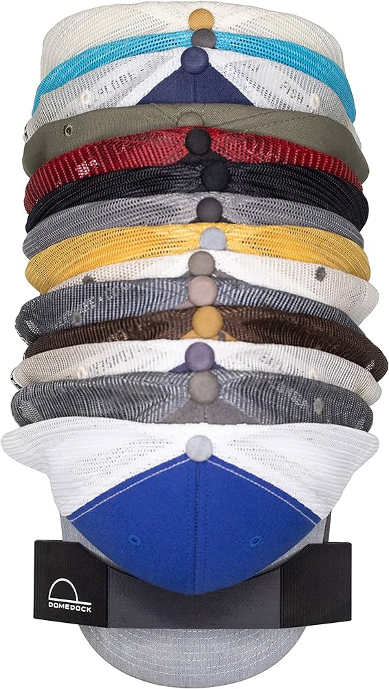 Dome Dock The Original USA-Made Hat Rack and Compact Hat Organizer for Wall Installation, 20 Hat ... | Amazon (US)