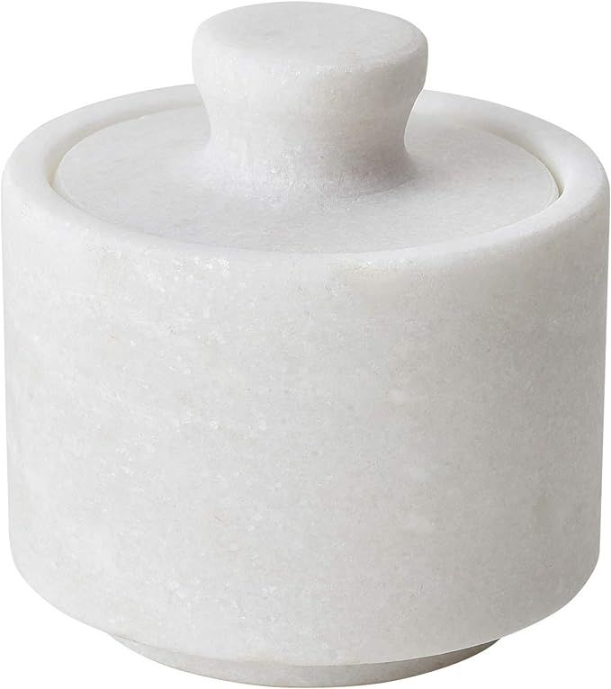 White Marble Salt Cellar Keeper With Lid | Amazon (US)