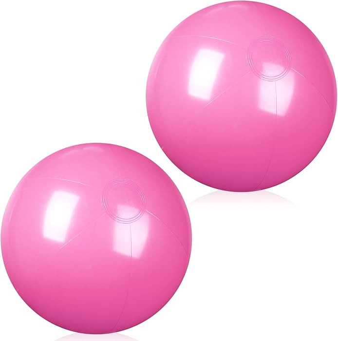 2 Pcs Inflatable Beach Ball 20 inch Swimming Pool Balls Summer Outdoor | Amazon (US)