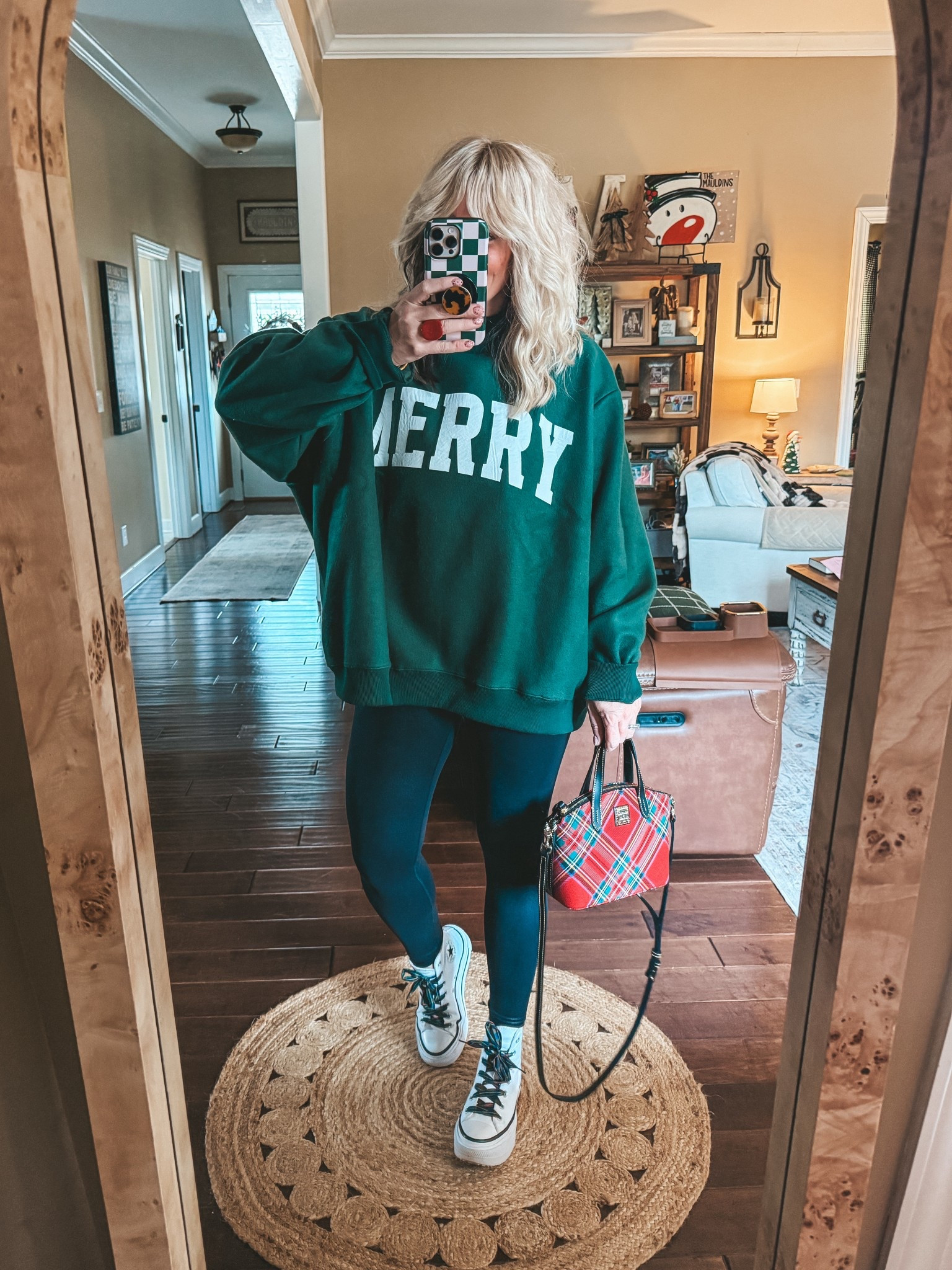 Merry Christmas friends! Save sitewide @shopetta+east on Instagram with code MANDIE15 (linked other mock necks too)
My mock neck is a size S/M 
Faux leather leggings M
Converse I size down one 

#LTKOver40 #LTKootd #LTKHoliday