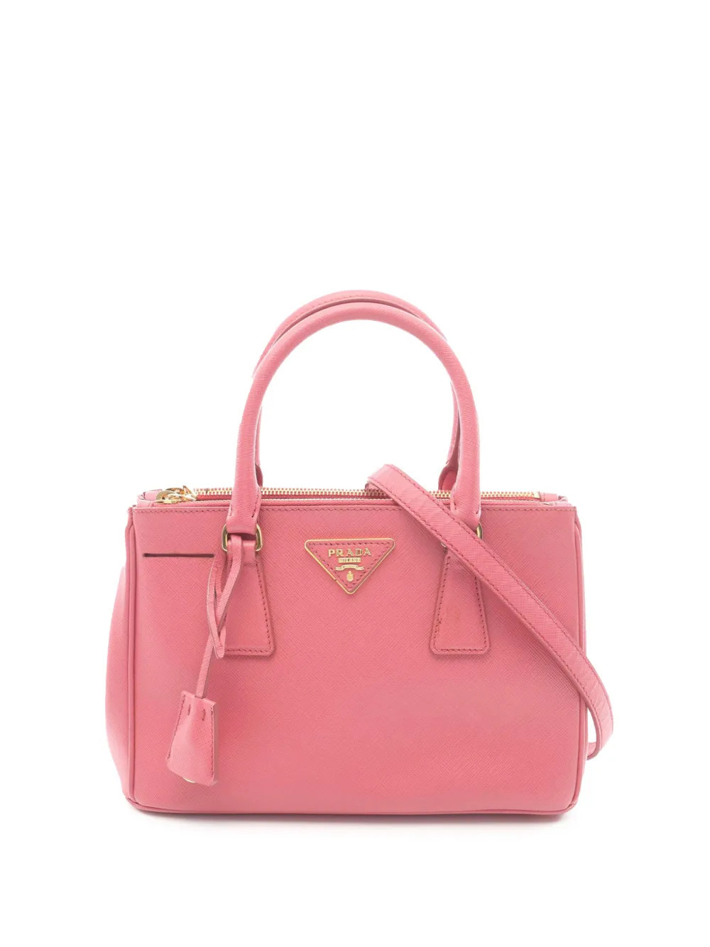 Prada Pre-Owned 2010-2026 Mini Saffiano Lux Galleria Double Zip satchel - Pink | Farfetch Global