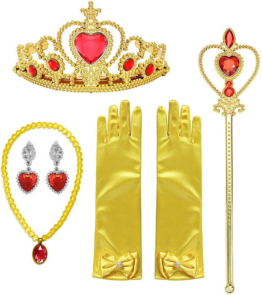 Orgrimmar Princess Dress Up Accessories Gloves Tiara Crown Wand Necklaces Presents for Kids Girls | Amazon (US)