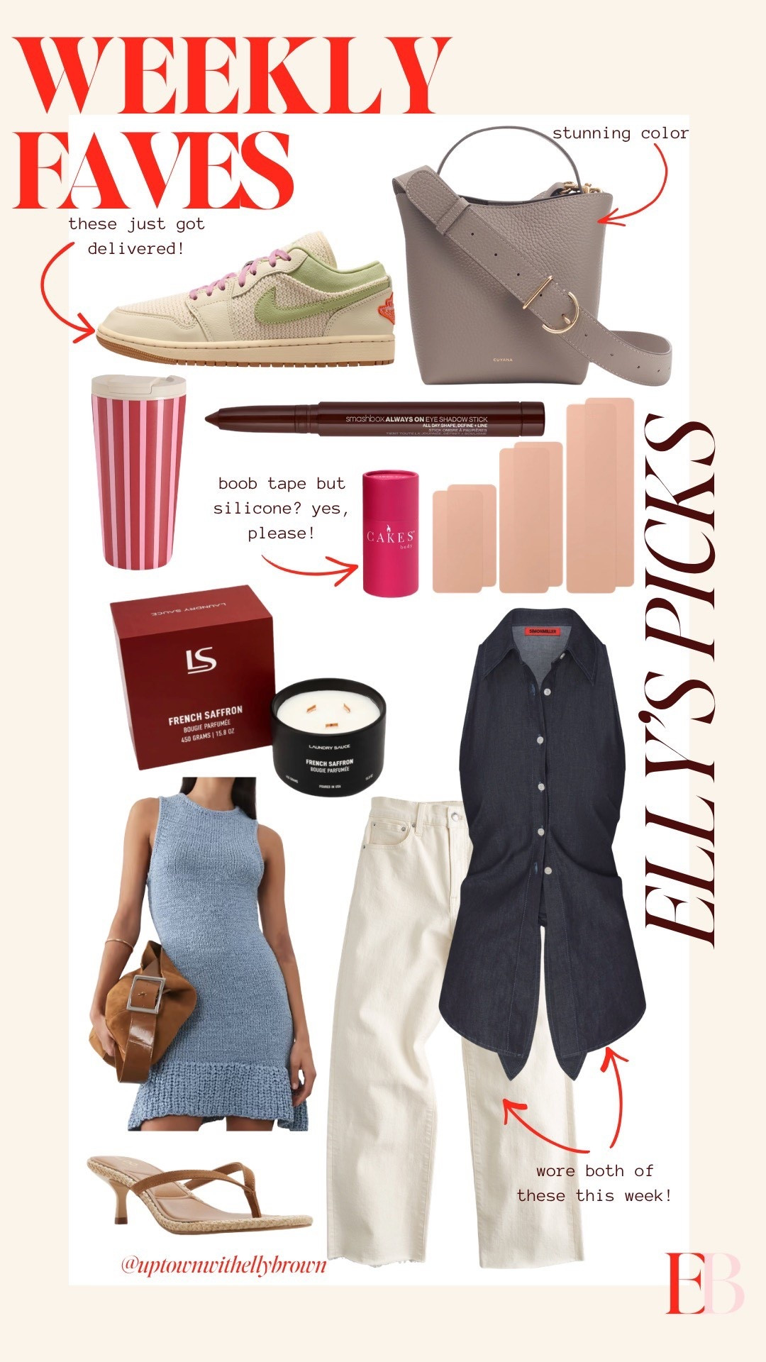 My top picks for the week. Cakes boob tape but silicon, new favorite top, lip liner, purse, shoes, candles, and more.

#LTKootd #LTKSeasonal #LTKgrwm