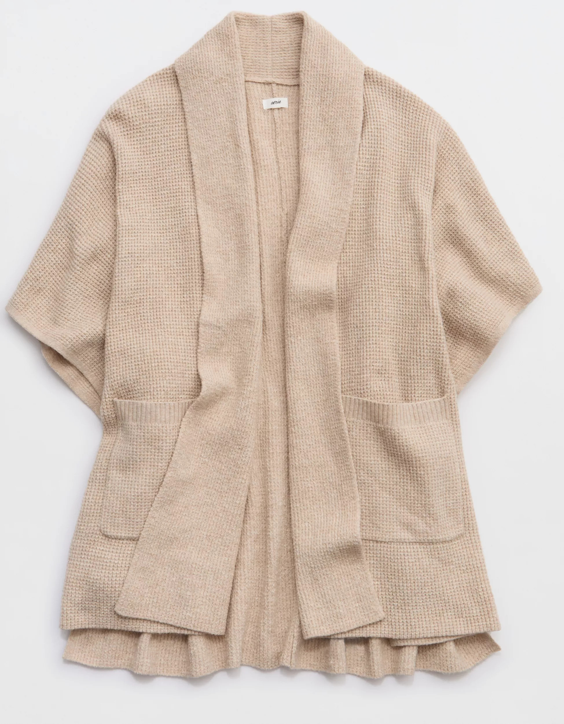 Aerie Waffle Shawl Cape | American Eagle Outfitters (US & CA)