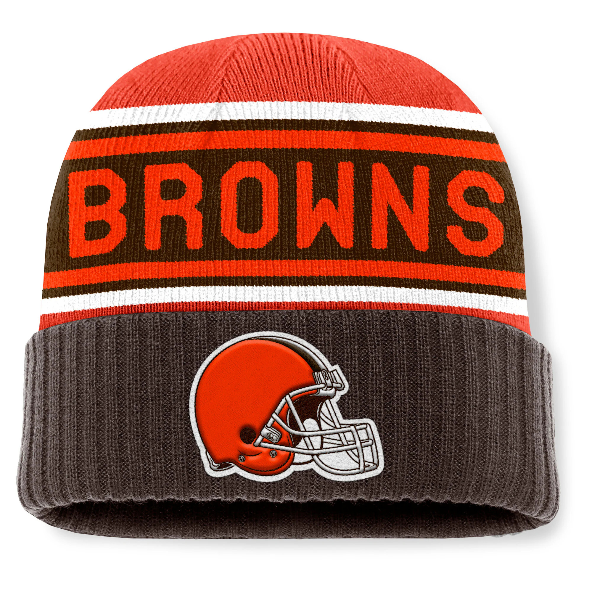Cleveland Browns Fanatics Cuffed Knit Hat - Orange/Brown | Fanatics