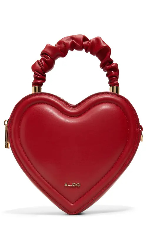 ALDO Javaberel Faux Leather Heart Crossbody Bag in Open Red at Nordstrom | Nordstrom