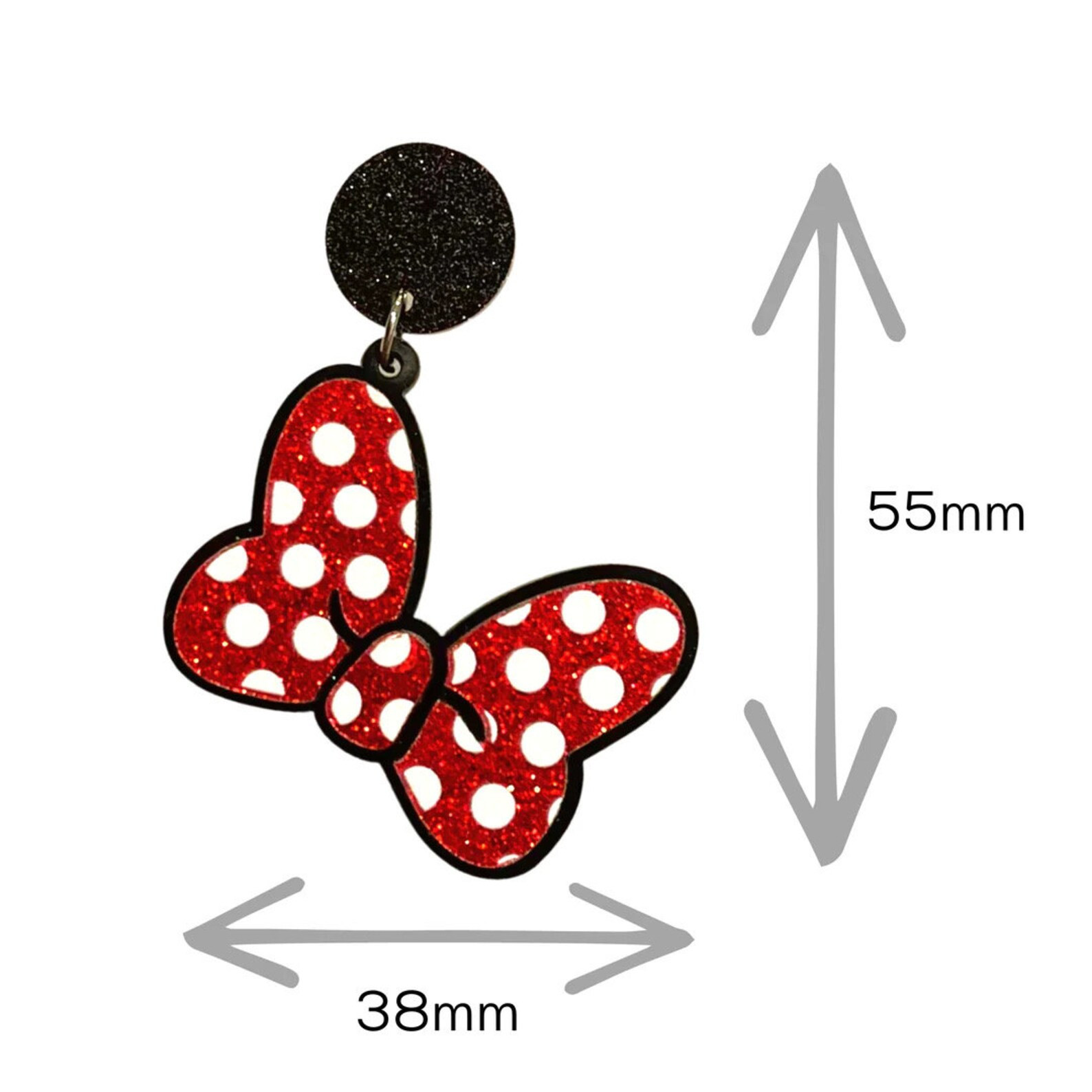 Minnie Bow Earrings - Lightweight Acrylic Dangle Drop Costume Statement Jewelry - Hypoallergenic ... | Etsy (US)