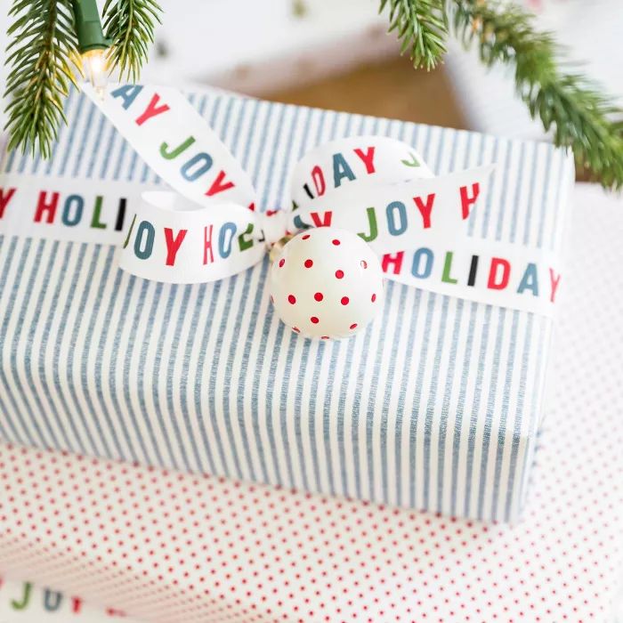 Chambray Ticking Stripe Gift Wrap - Sugar Paper™ | Target