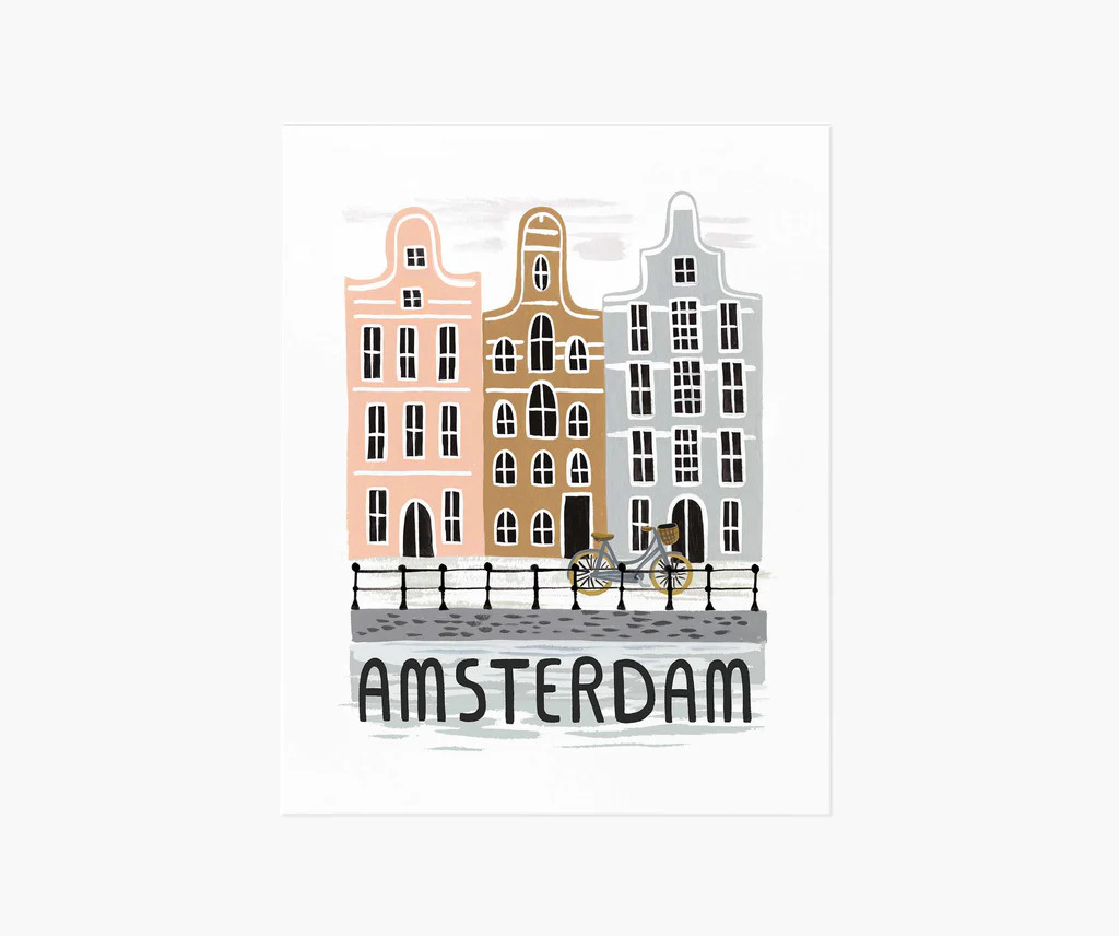 Bon Voyage Amsterdam Art Print | Rifle Paper Co.