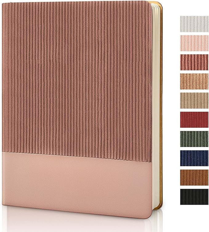 Lined Journal Notebook for Work College Ruled Note Book 7.2"x9.6" B5 PU Leather Daily Journaling ... | Amazon (US)