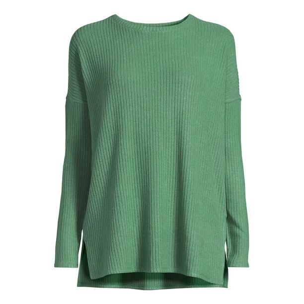 Time and Tru Women's Ribbed Tunic Top, Sizes S-XXXL | Walmart (US)
