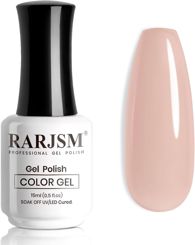 RARJSM Nude Gel Nail Polish Eggshell Pink Neutral Skin Tone Sheer Jelly Gel Polish 1PC 15ml Singl... | Amazon (US)