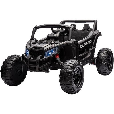 Kids Ride On Car, 24V Ride On UTV, Battery Powered Electric Off-Road UTV Car w/Remote Control, 200W Motor, Spring Suspension, LED Headlights, Black | Target