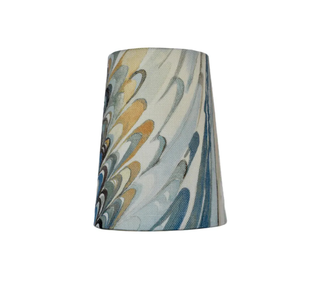 Sold Individually-taplow Print- Sea/mist Linen Shades Chandelier Shades-custom Made-made To-order... | Etsy (US)