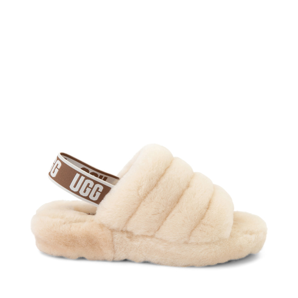 Womens UGG® Fluff Yeah Slide Sandal - Natural | Journeys