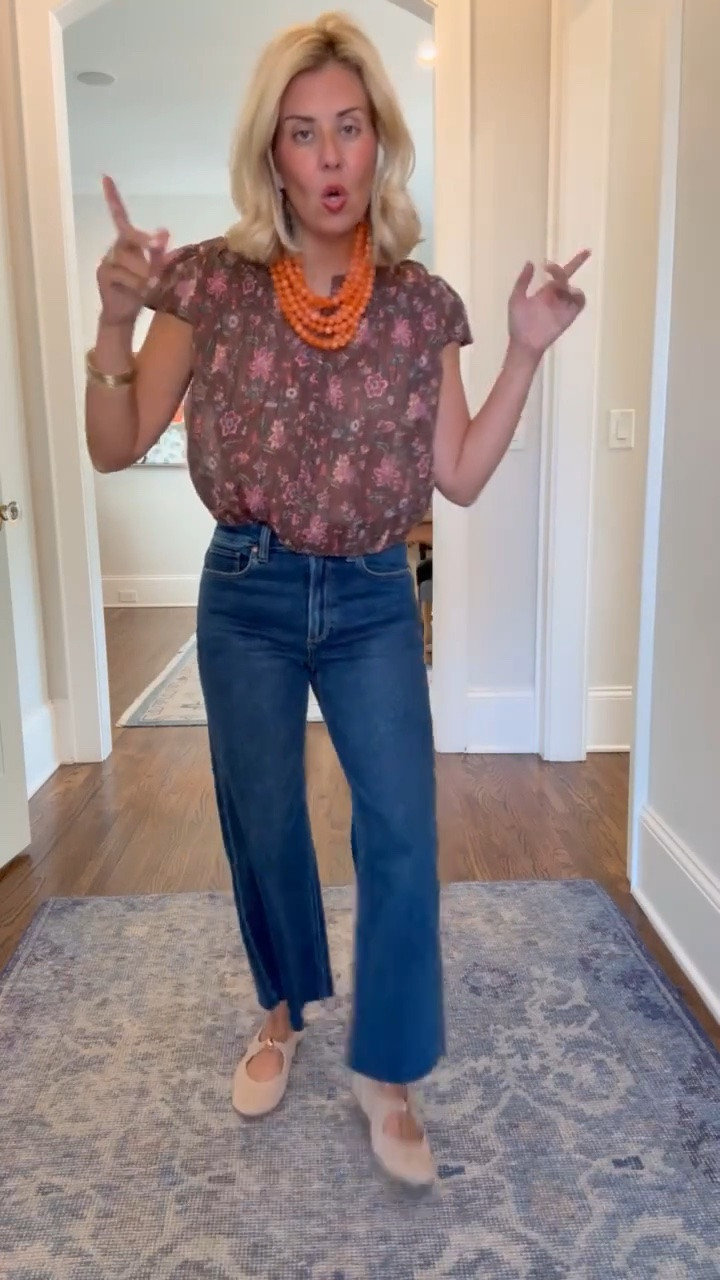 Oh this top is a keeper!! Styled with my new jeans and favorite flats. 
Top - small
Jeans - 26P
Shoes - 7.5 (sized 1/2 down)

#LTKmomlife #LTKPetite #LTKdayinmylife