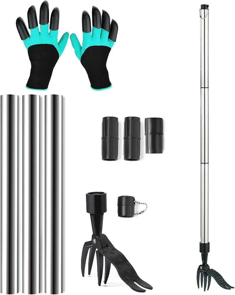 HOINCO Weed Puller Tool,Stand Up Stainless Steel Weeder Hand Tool, Long Handle Garden Weeding Too... | Amazon (UK)