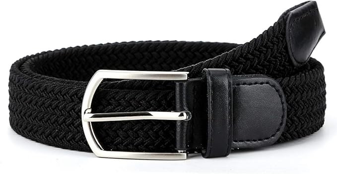 Braided Canvas Woven Elastic Stretch Belts for Men/Women/Junior with Multicolored | Amazon (US)