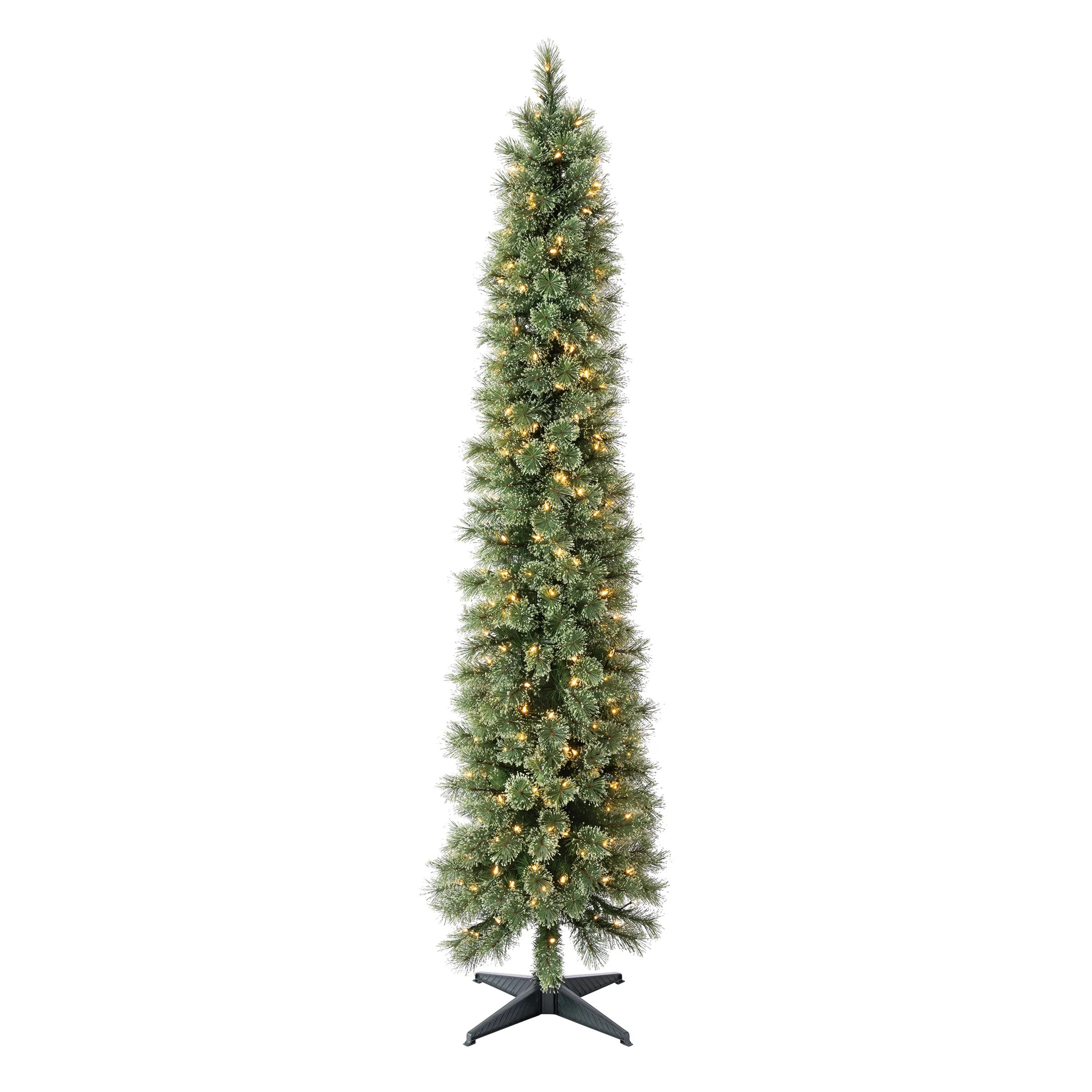 7' Pre-Lit Shelton Cashmere Pencil Fir Green Artificial Christmas Tree with Warm White LED Lights... | Walmart (US)