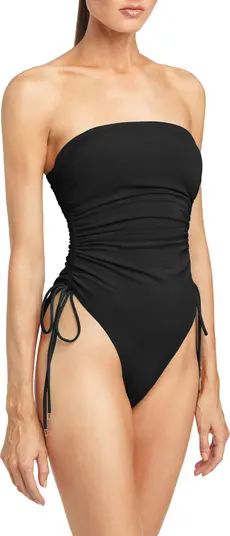 Aubrey Strapless Cinched One-Piece Swimsuit | Nordstrom