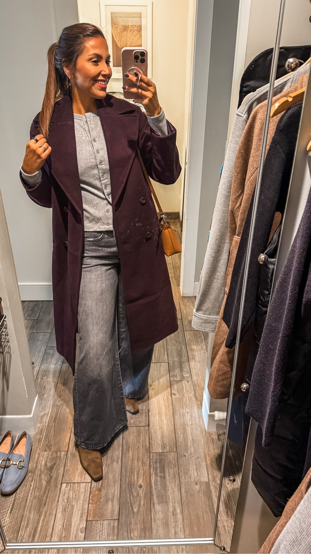 Size M top, size 8 jeans. Sized down to XS in the coat 

#LTKShoeCrush #LTKStyleTip #LTKFindsUnder100