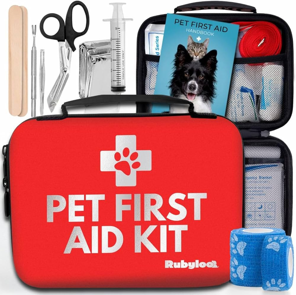 Dog First Aid Kit - Vet Approved Emergency Supplies for Dogs & Cats - Pet First Aid Handbook, Tic... | Amazon (US)