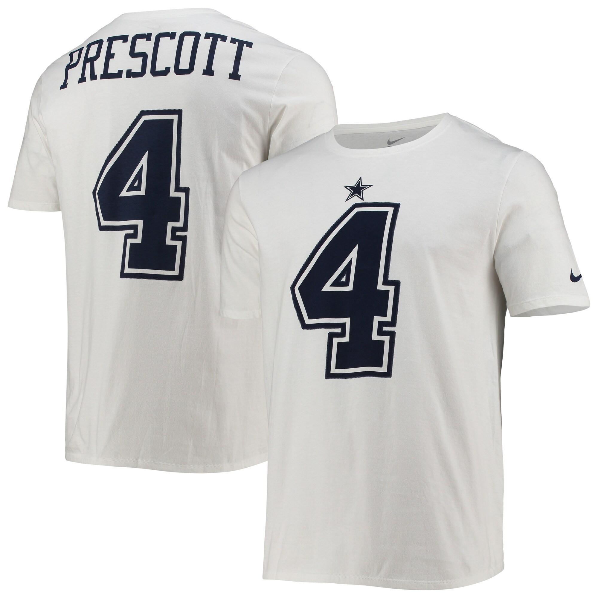 Dak Prescott Dallas Cowboys Nike Player Pride Color Rush Name & Number T-Shirt - White | Fanatics
