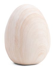 7in Resin Egg With Wooden Finish | TJ Maxx