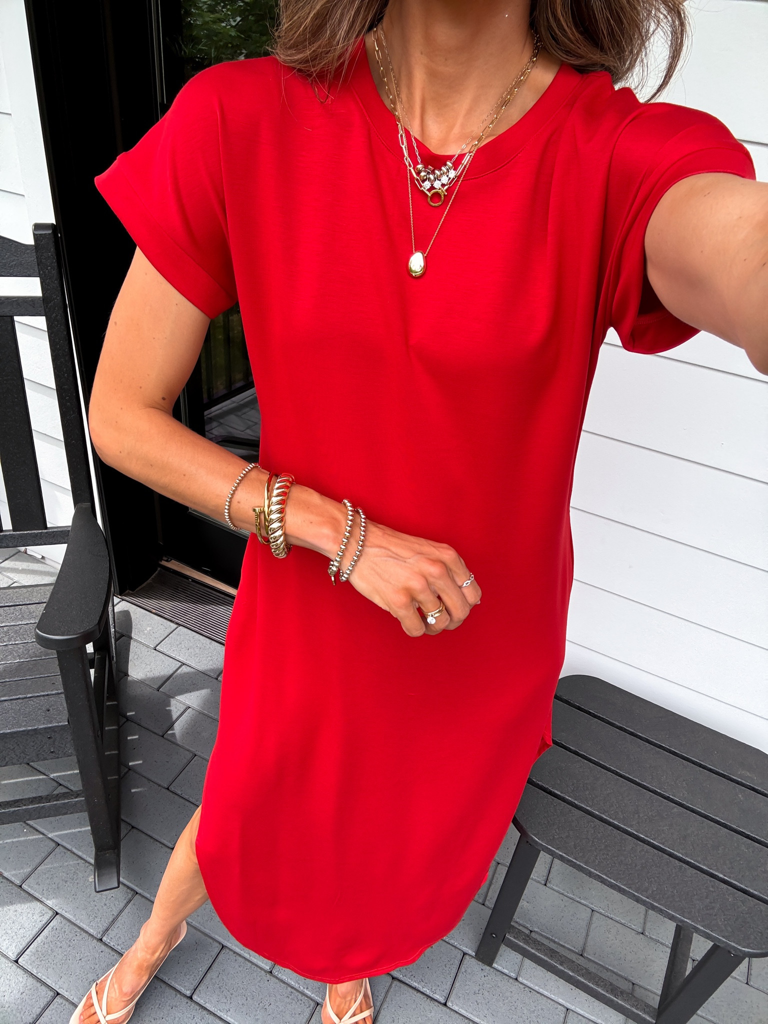 Wearing a small tshirt dress that’s buttery soft

#LTKootd #LTKmomlife #LTKgrwm