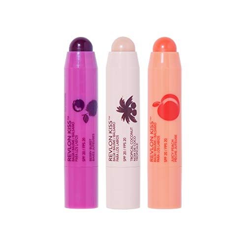 Revlon Kiss Balm Variety Pack (Pack of 3) – Juicy Peach, Berry Burst & Coconut | Amazon (US)