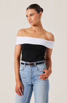 Rochelle Contrast Sweater Top | ASTR The Label (US)