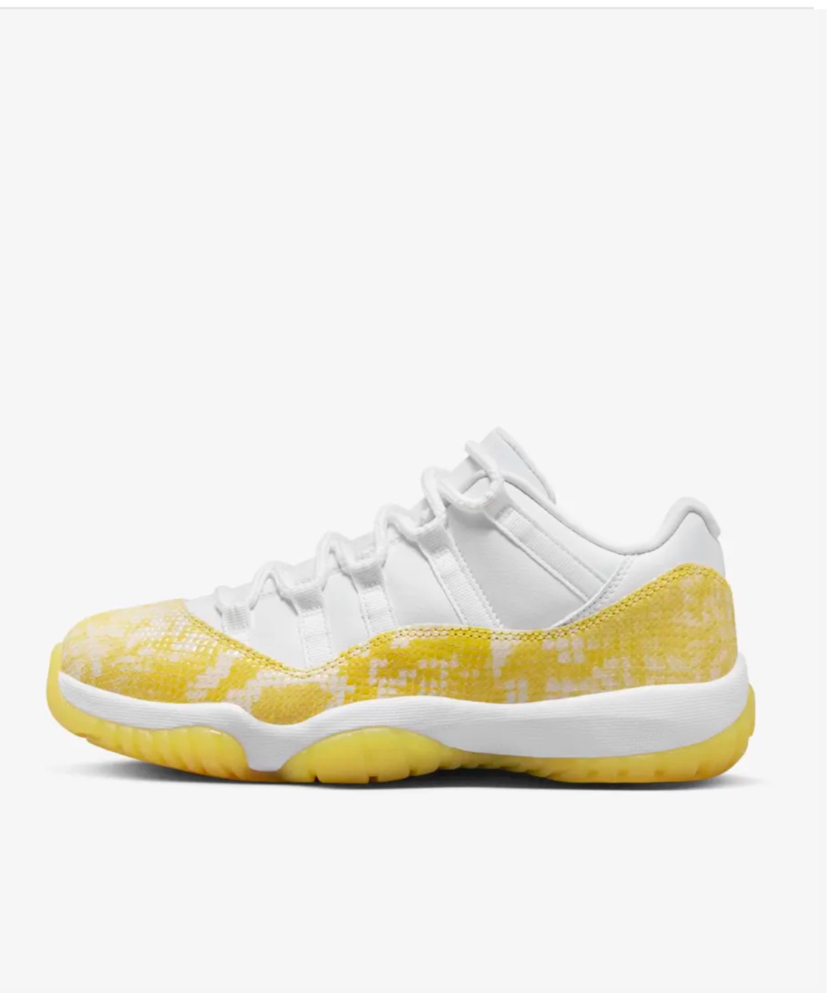 Look out for these ♥️

Women's Air Jordan 11
Yellow Snakeskin
$190.00
Available 5/11 at 9:00 AM

SKU: AH7860-107

Little Kids - $85.00
Toddler - $70.00

#LTKshoecrush #LTKfamily #LTKbaby