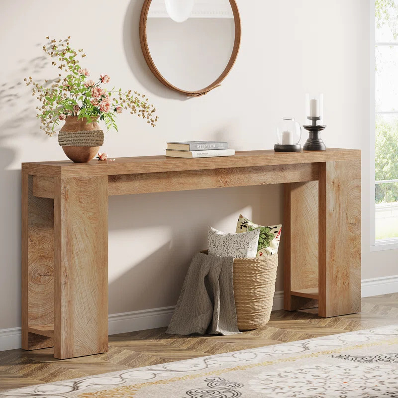 Millwood Pines Dyron Extra Long Farmhouse Console Table For Entryway & Reviews | Wayfair | Wayfair North America
