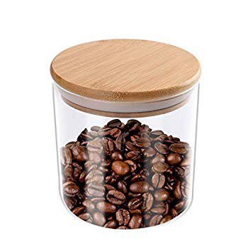 Food Storage Jar 18.6 FL (550ML) Glass With Airtight Bamboo Lid Clear Container For Serving Chocolat | Walmart (US)