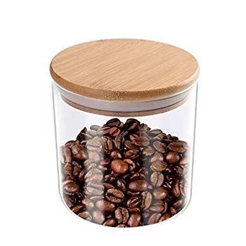 Food Storage Jar 18.6 FL (550ML) Glass With Airtight Bamboo Lid Clear Container For Serving Chocolat | Walmart (US)