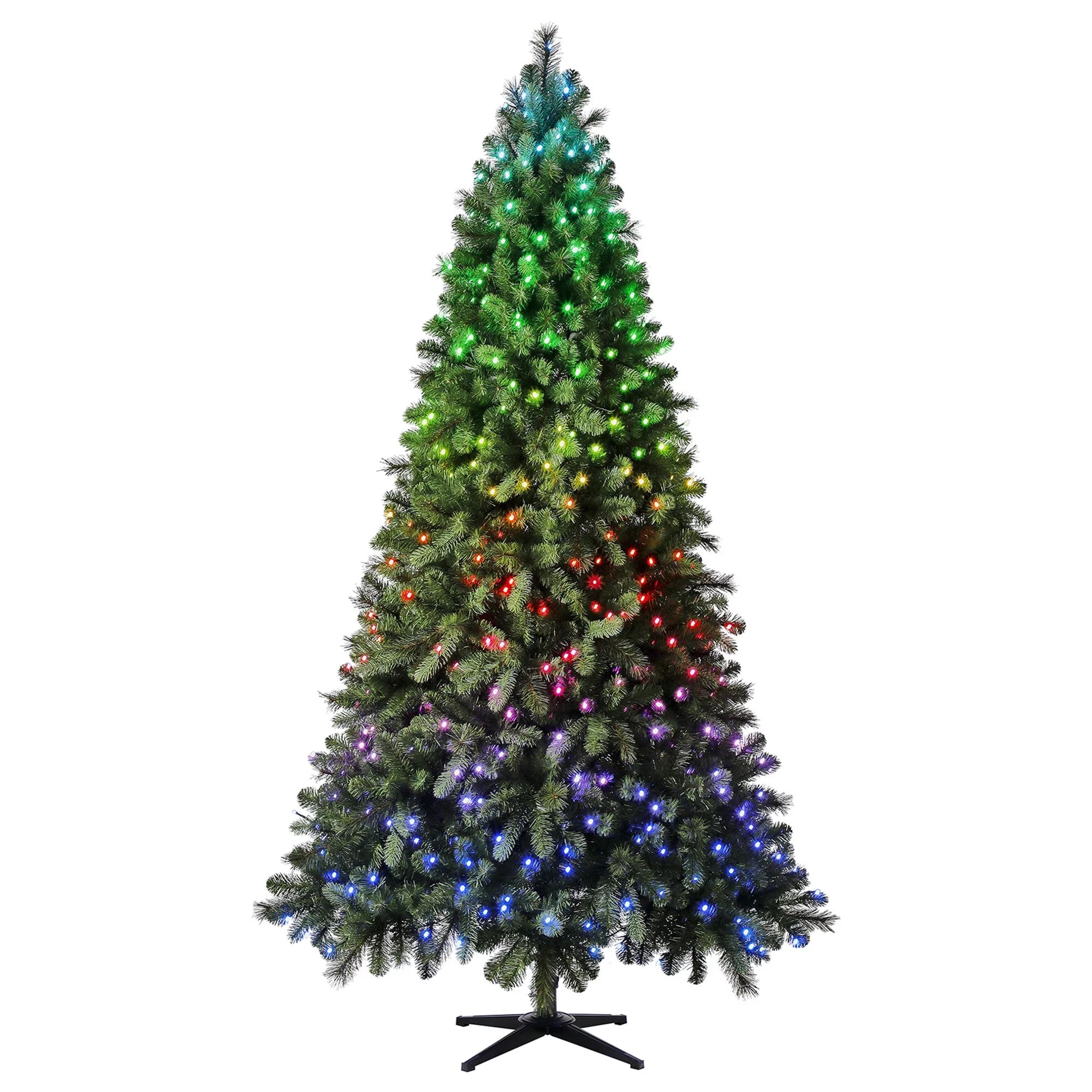 Holiday Time Pre-lit Multi-color LED Green Twinkling Lights Spruce Christmas Trees, 7.5' | Walmart (US)