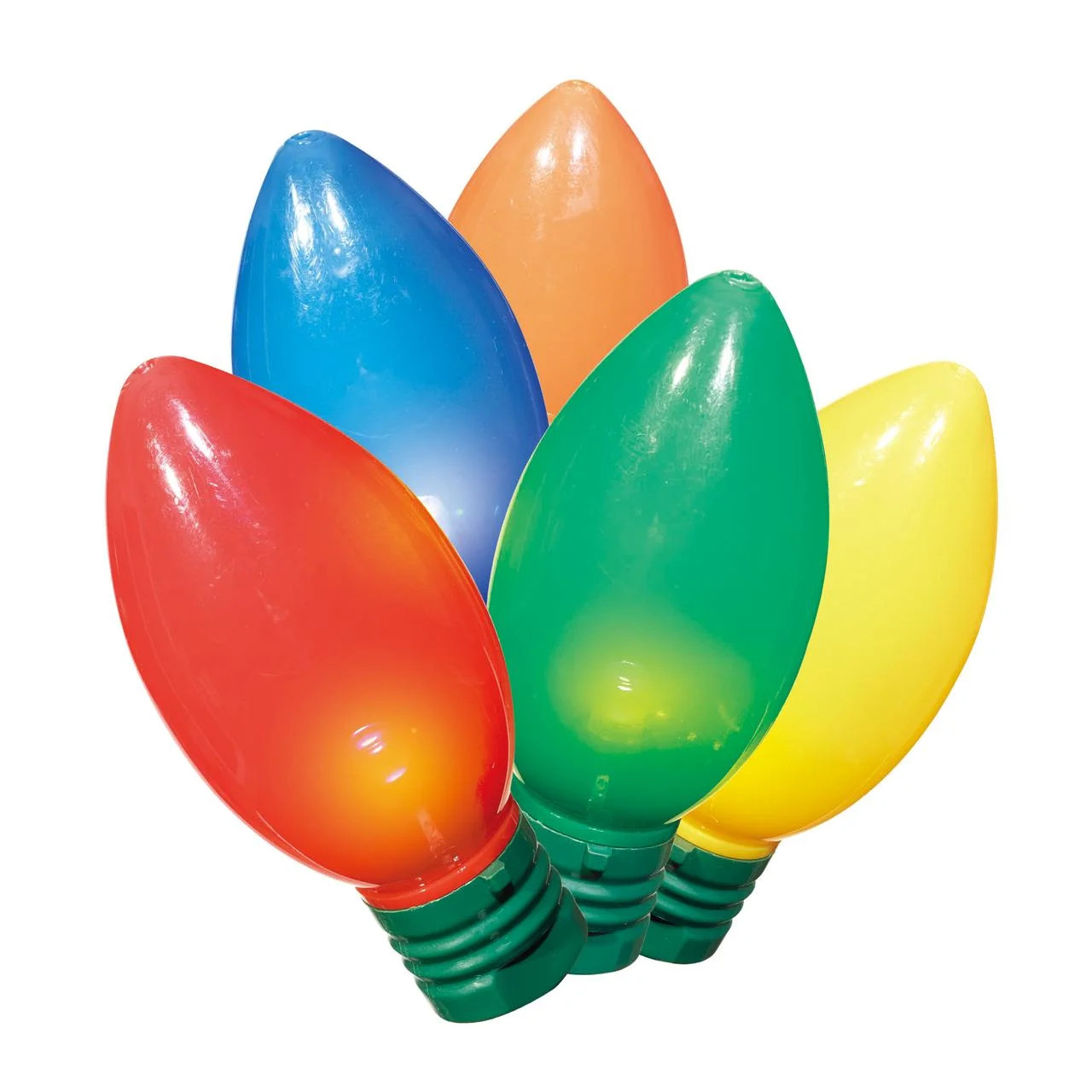 Indoor/Outdoor 100-Count LED Smooth C9 Christmas Lights, Ceramic Multicolor, 57', Holiday Time | Walmart (US)