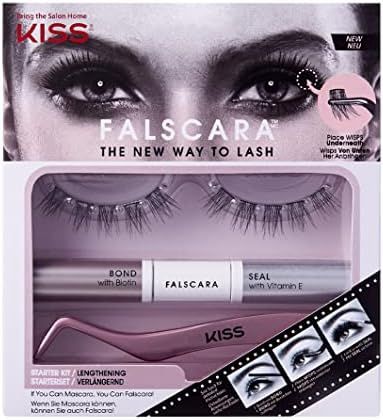 KISS Falscara DIY Lash Extension Starter Kit With 10 Eyelash Lengthening Wisps, Applicator and Bond  | Amazon (US)