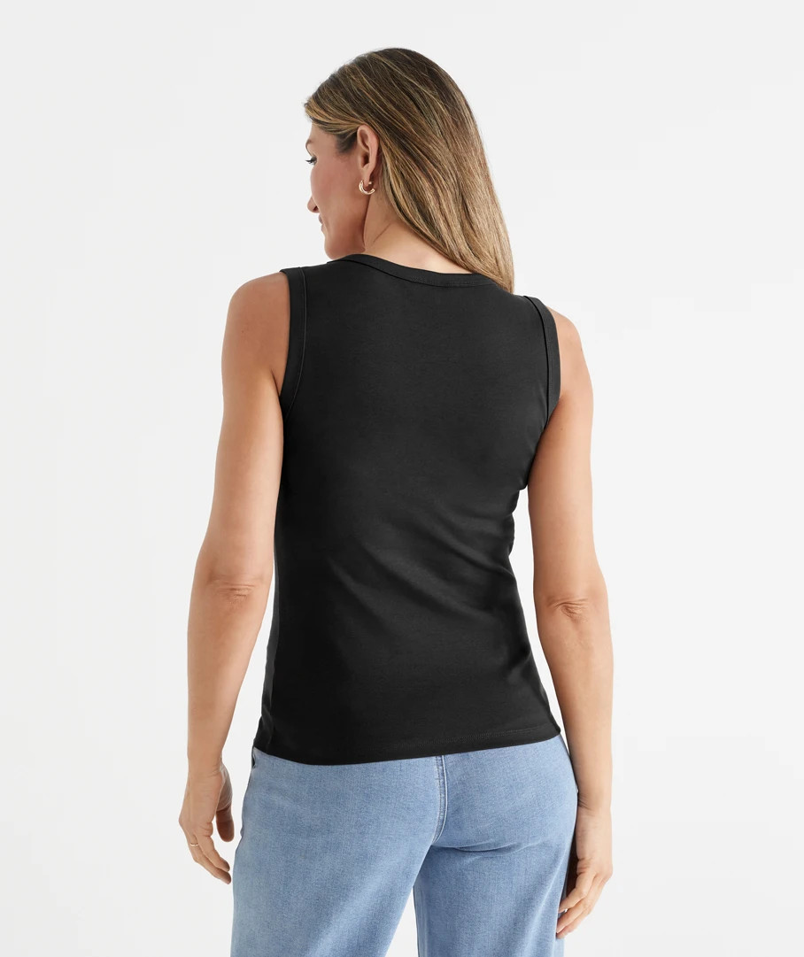 Rib V Neck Tank | Sussan