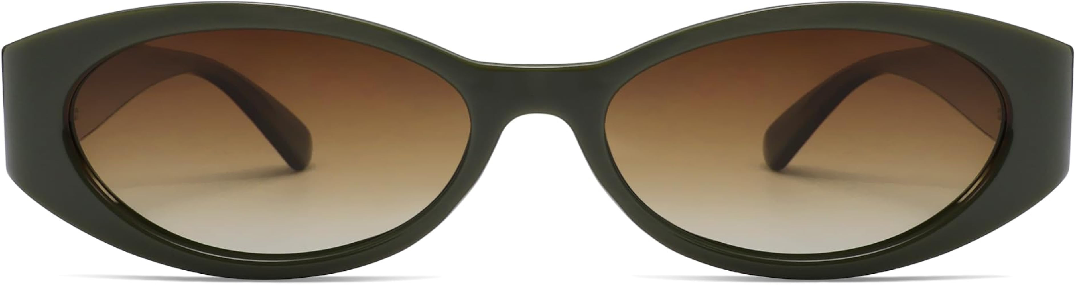 SOJOS Trendy Oval Polarized Sunglasses Womens Retro Narrow Chic Thin Y2k Sunnies SJ2364 | Amazon (US)