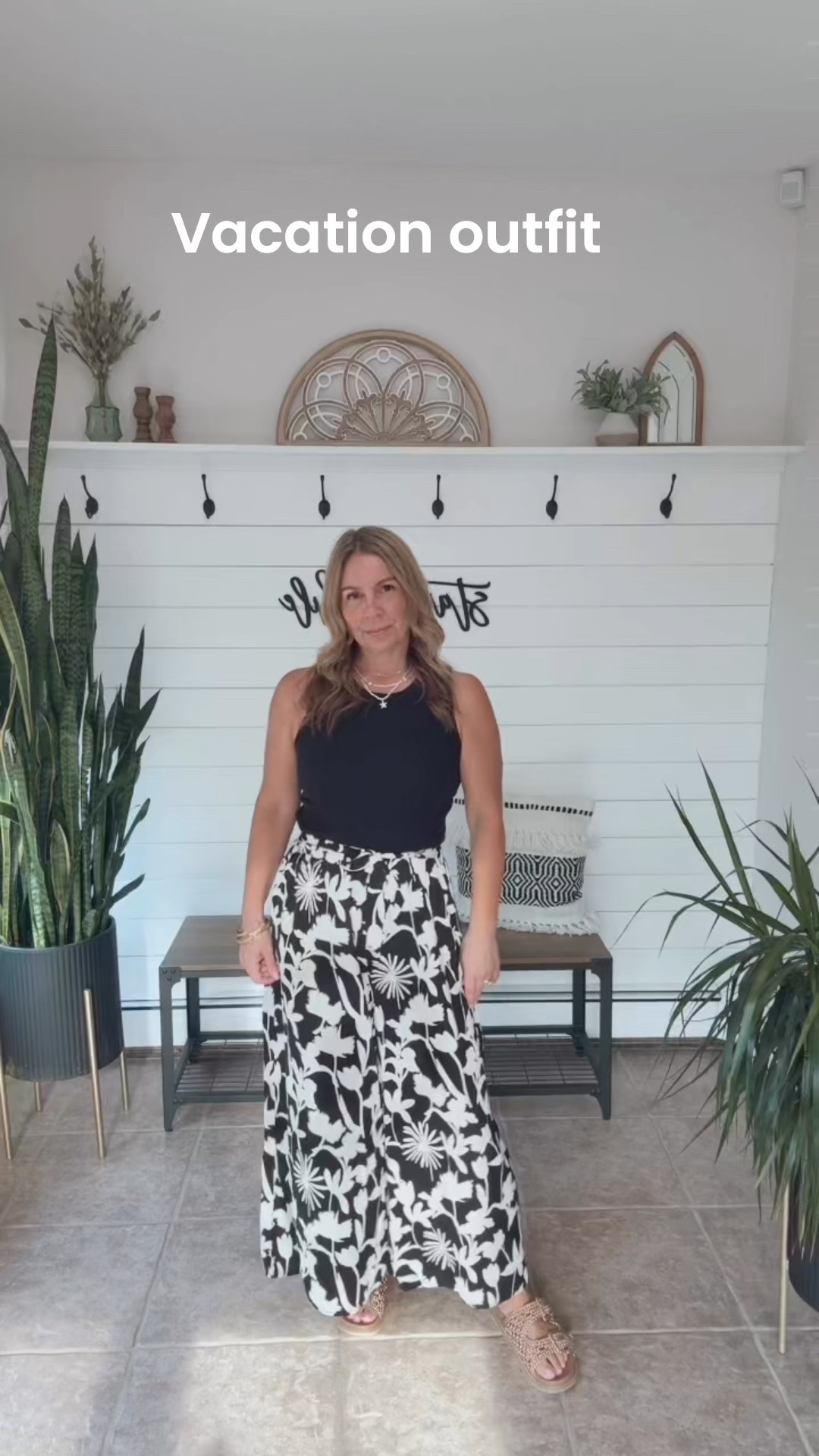 Currently on sale! Amazon spring fashion, resort wear, vacation outfit I'm wearing a medium in the pants and tank sandals are true to size.
The pants were very oversized, but I wash and dried them and they shrunk significantly keep that in mind. Summer outfit
#LTKPetite #LTKSaleAlert
#LTKMidsize #LTKTravel
#LTKFindsUnder50
#LTKOver40

#LTKTravel #LTKvlog #LTKmomlife
