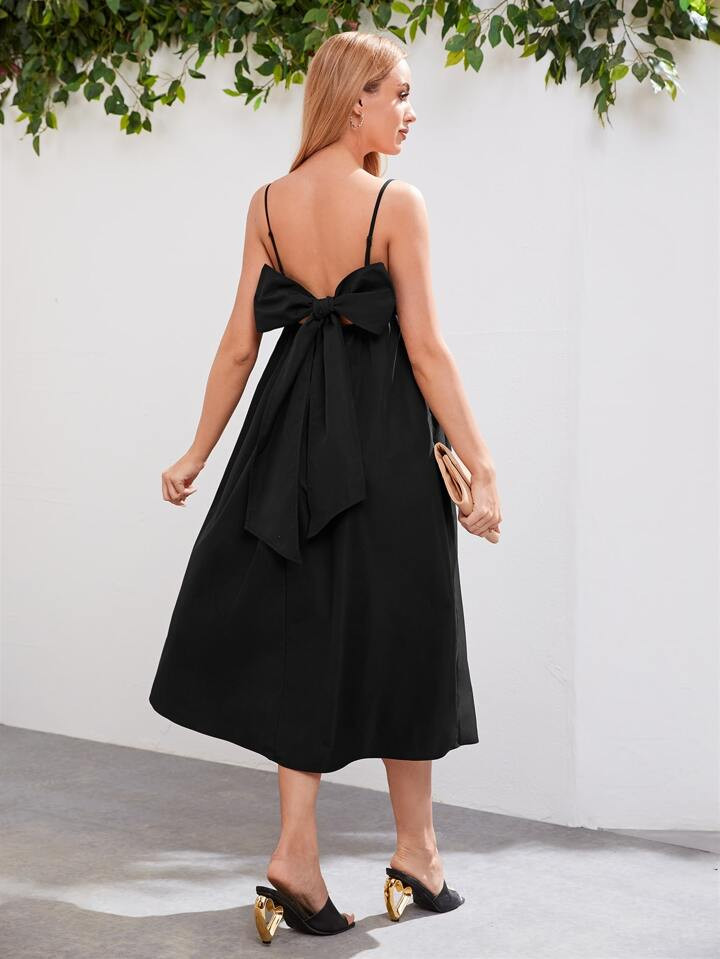 SHEIN Maternity Bow Back Cami Dress | SHEIN