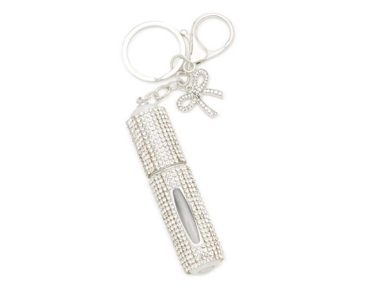 OK Originals Rhinestone Perfume Bottle Bag Charm | Women's | Silver Metallic | Size One Size | Small Accessories | Charm | DSW