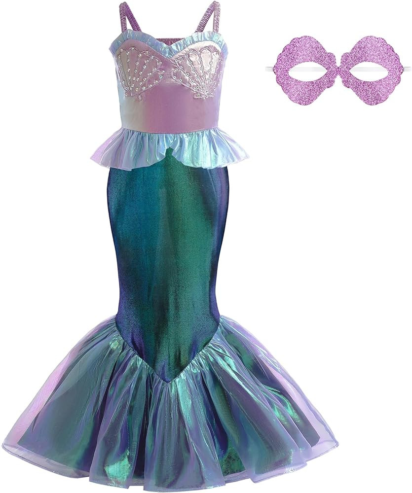 Princess Dress Costume for Toddler Girls Cosplay Outfit Halloween Birthday Party Dress Up | Amazon (US)