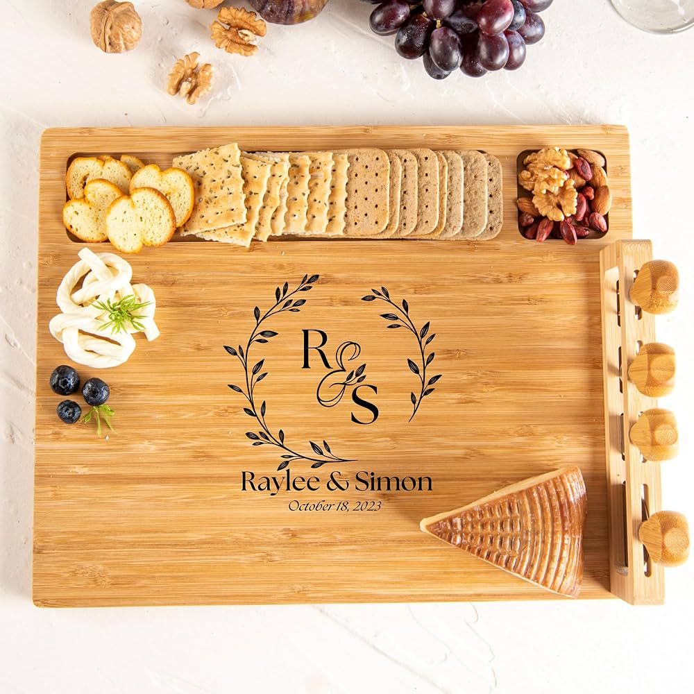 Personalized Charcuterie Board & Cheese Board Set, Wedding, Anniversary, Christmas, Housewarming ... | Amazon (US)