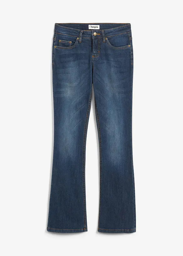 Legere Stretchjeans mit ausgestelltem Bein - blau, tall | bonprix | Bonprix DE