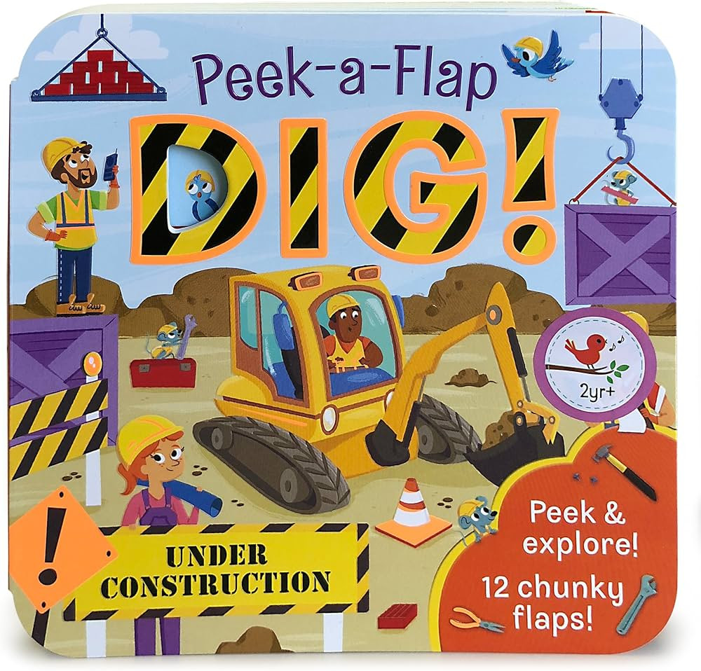 Peek-a-Flap Dig! - Construction Lift-a-Flap Board Book for Babies and Toddlers; Ages 2-7 | Amazon (US)