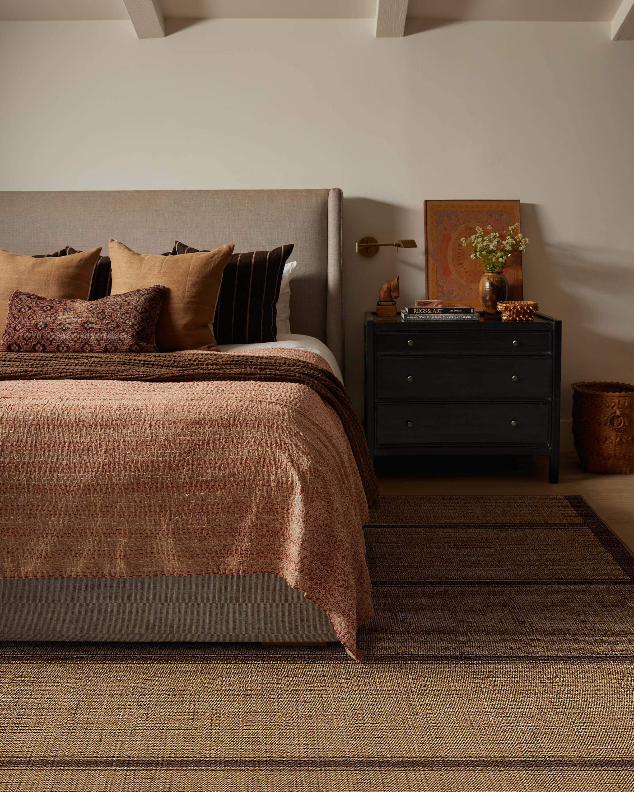 Architectural Digest Harvest Stripe Brown Re-Jute Rug | Ruggable US | Ruggable