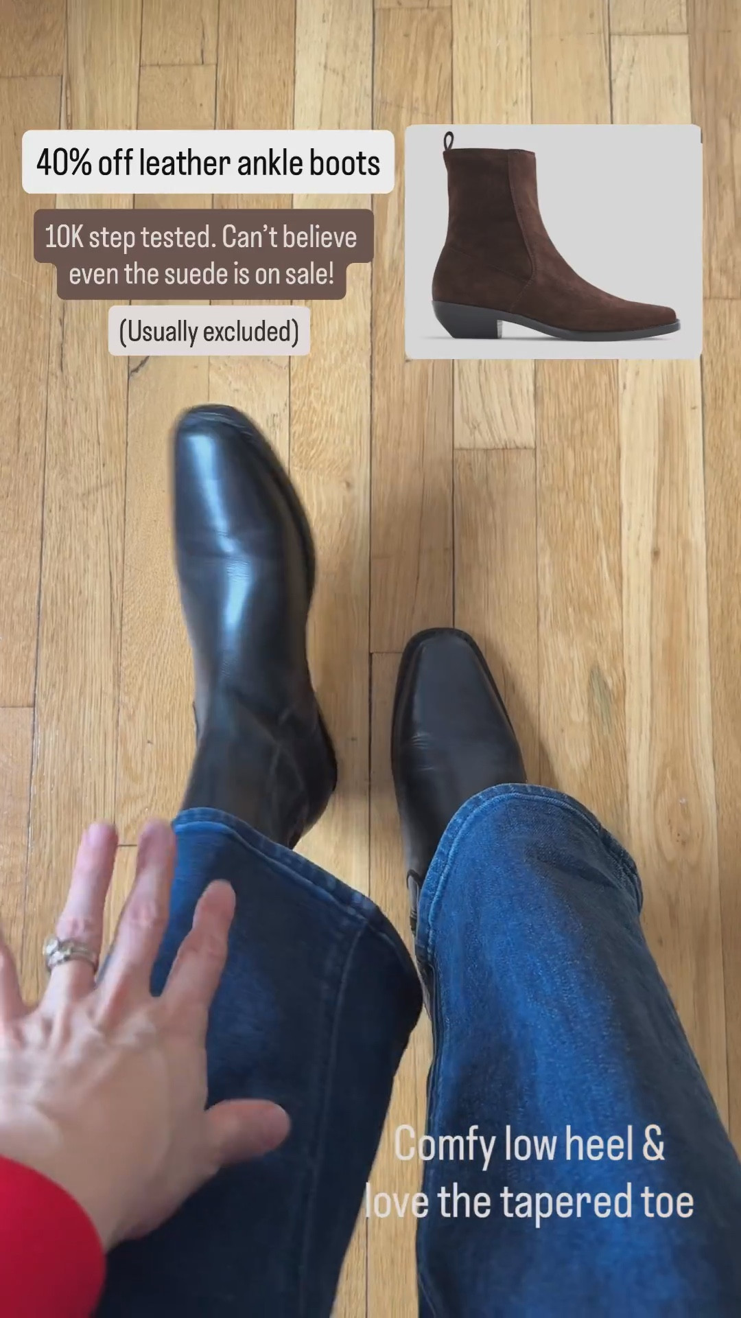 Madewell leather ankle boot 40% off. Fit true to size. 10k step tested. Even the suede version is on sale!

#LTKSaleAlert